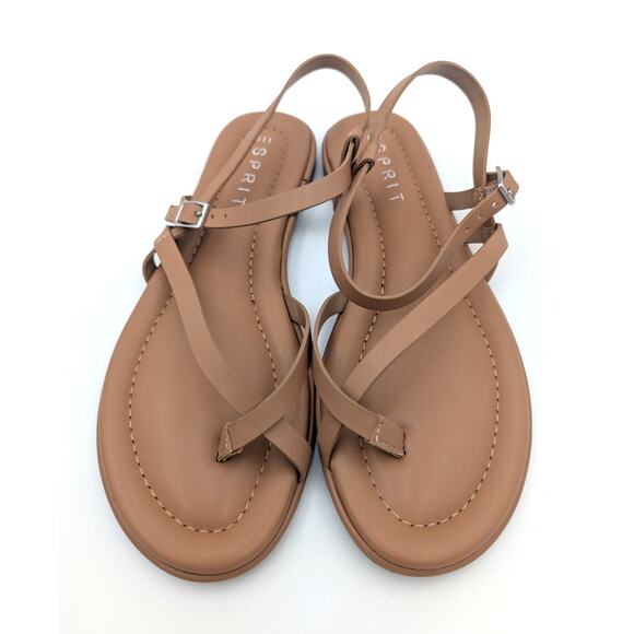 Esprit Rita Sandal Women's Adjustable Crisscrossing Strap Brown Size US7.5M EU38 - Picture 3 of 9